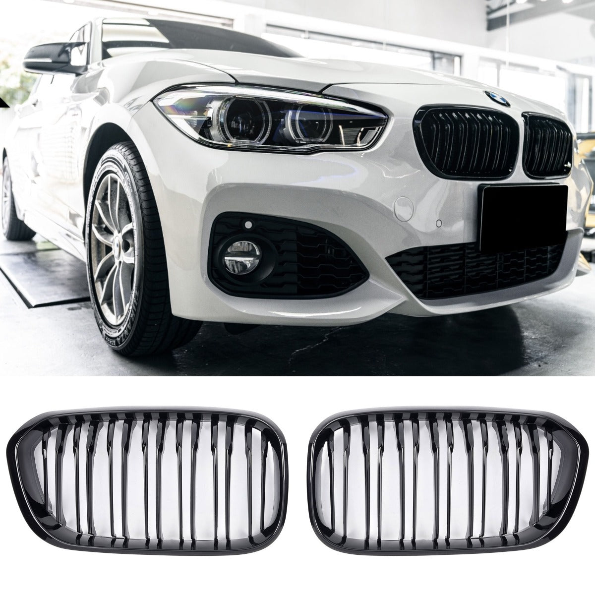 Griglia Nero Lucido per BMW Serie 1 F20 F21 2015-2019
