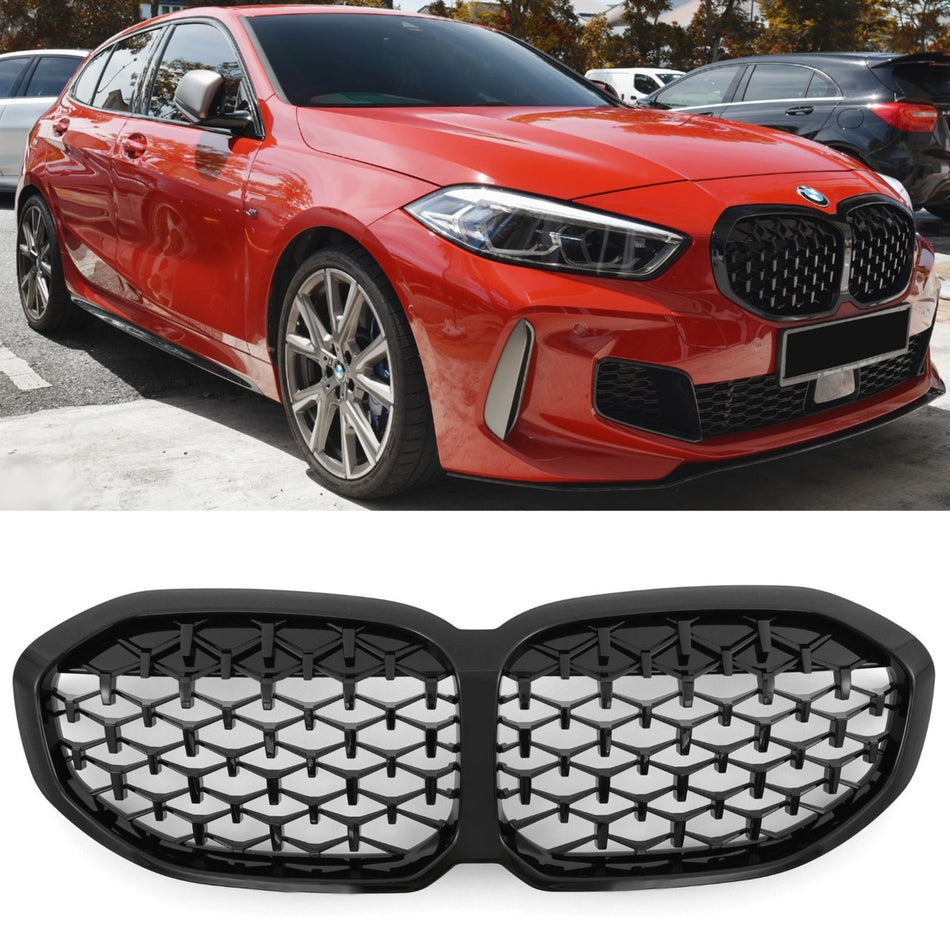 Griglia Diamond Style Nero Lucido per BMW Serie 1 F40 2019-2026