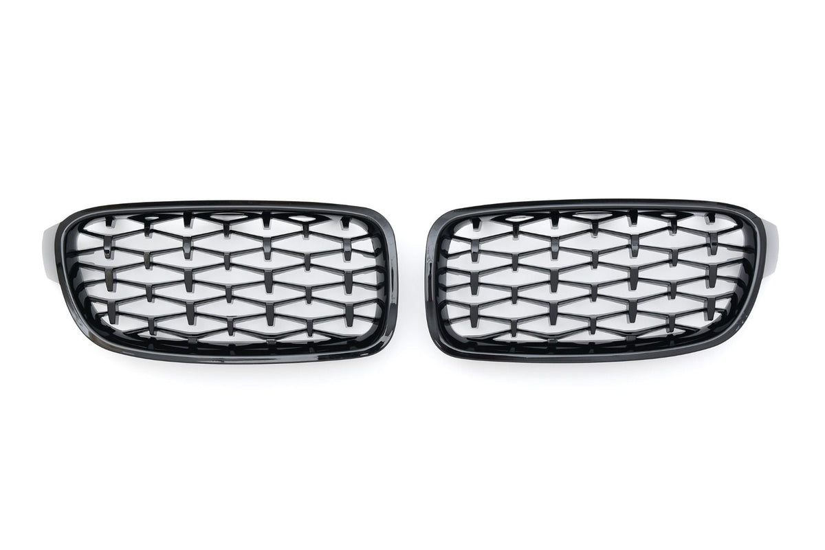 Griglia Diamond Style Nero Lucido per BMW Serie 3 F30 F31 2011-2019