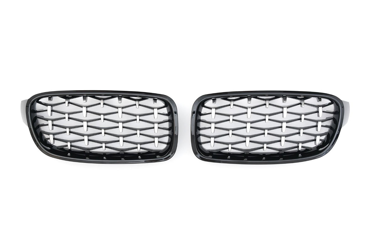 Griglia Diamond Style Nero Lucido per BMW Serie 3 F30 F31 2011-2019