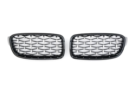 Griglia Diamond Style Nero Lucido per BMW Serie 3 F30 F31 2011-2019