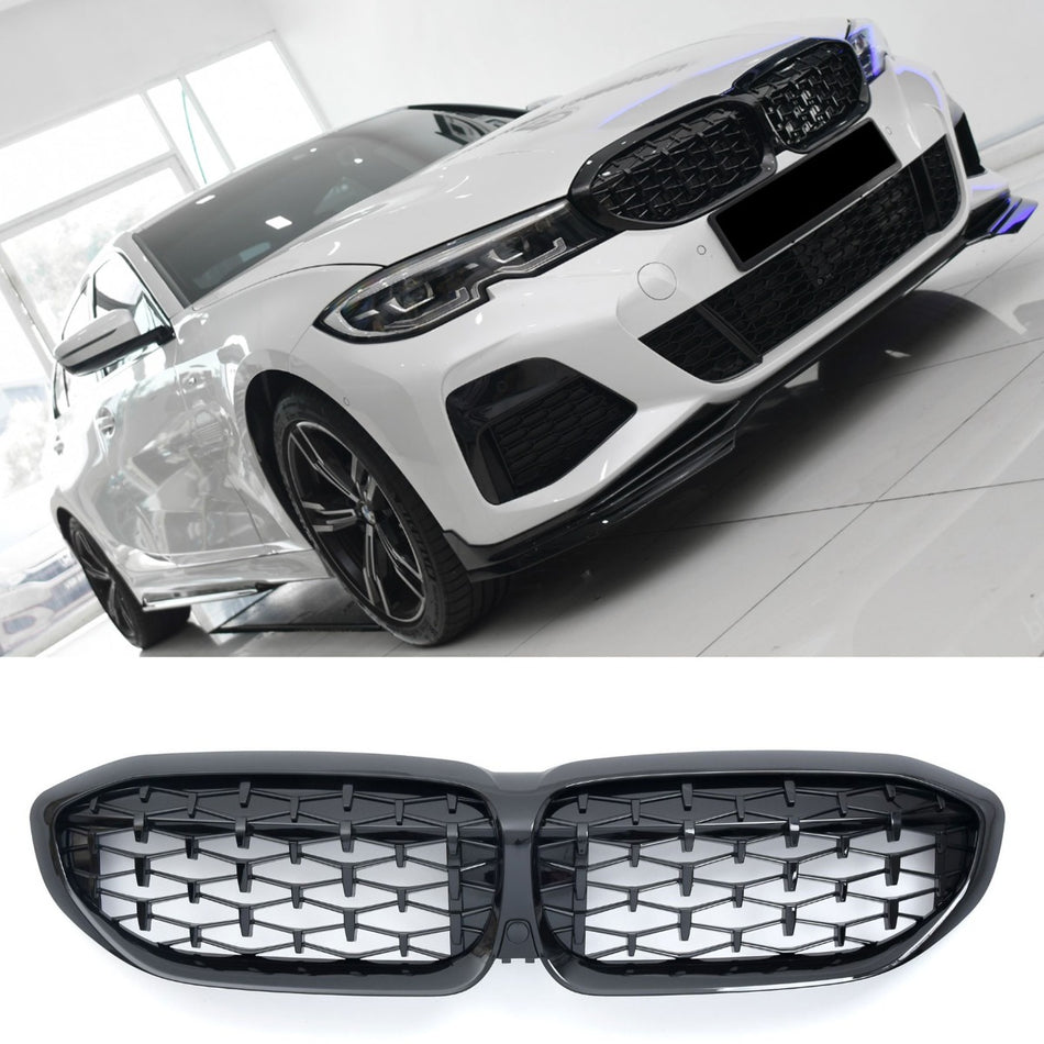 Griglia Nero Lucido Diamond Style per BMW Serie 3 G20 G21 2019-2022