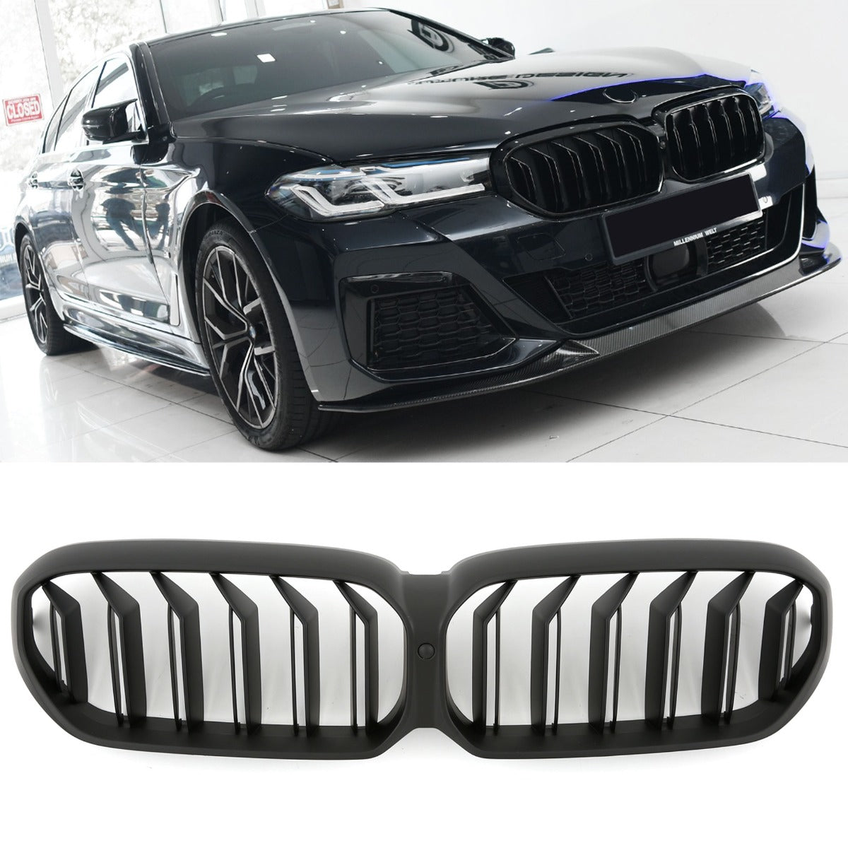 Griglia Nero Opaco per BMW Serie 5 G30 G31 Restyling 2020-2023