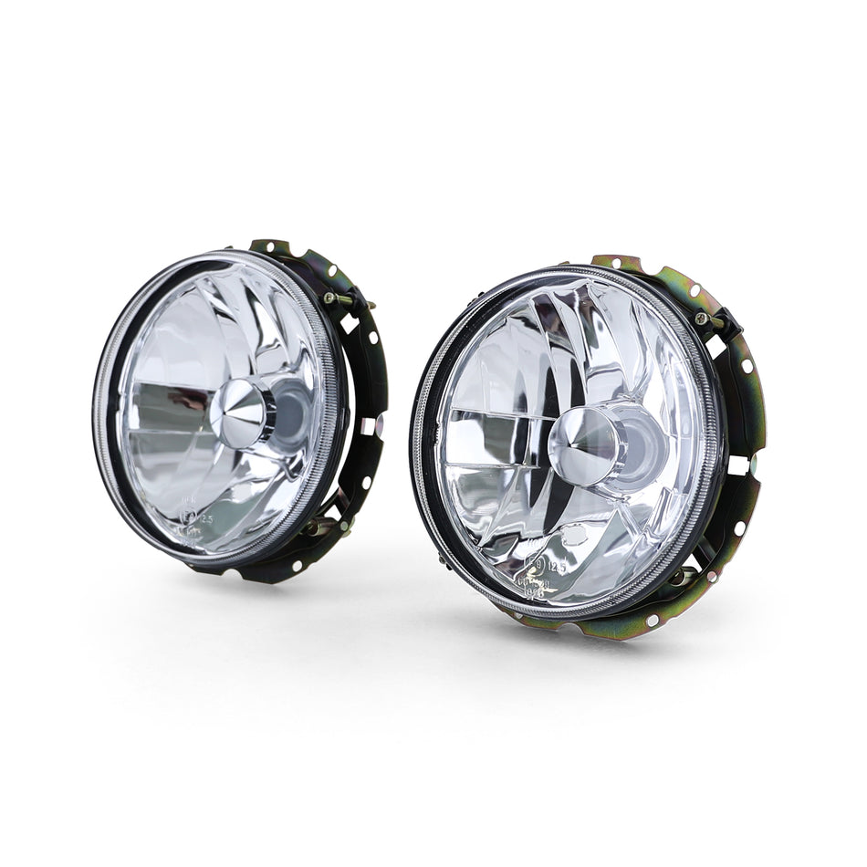 Fari Vetro Trasparente H4 Cromati per Volkswagen Golf 1 (1974-1983) Cabrio