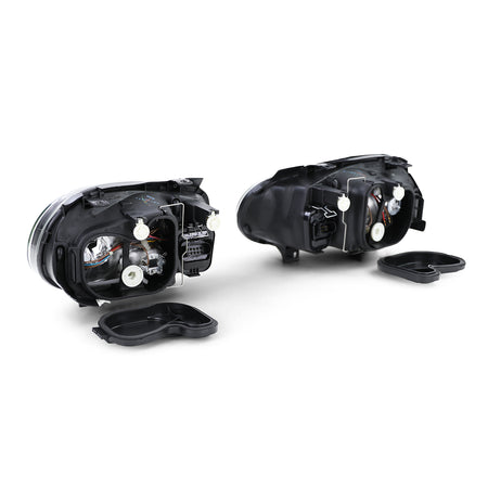 Fari Vetro Trasparente con Nebbiolo Set Nero per Volkswagen Golf IV 4 1997-2003