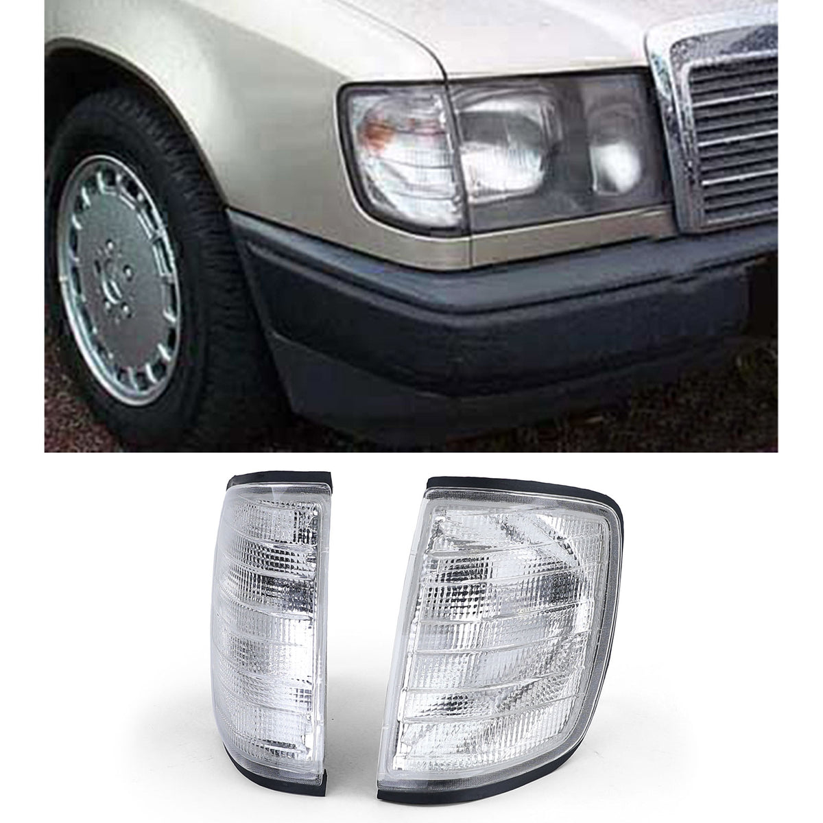 Frecce Bianche con Supporto per Mercedes Classe E W124 C124 S124 1985-1995