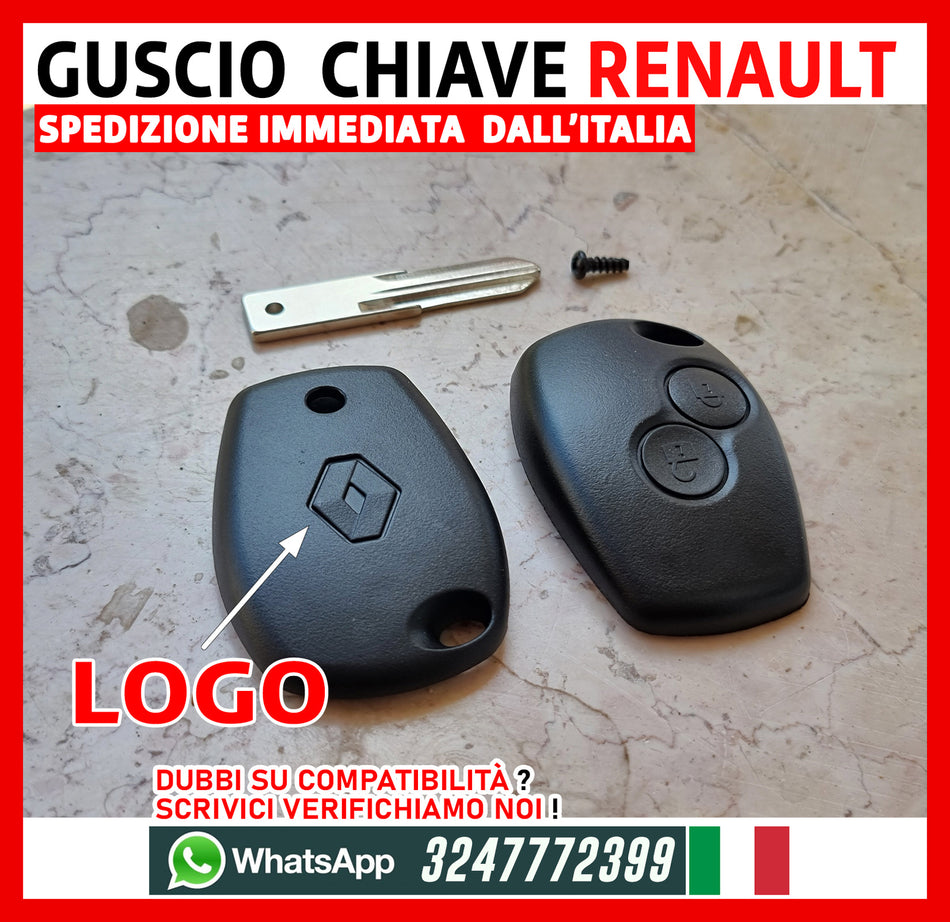 Guscio Chiave 2 Tasti Lama VAC-102 per Renault CLIO MODUS TWINGO KANGO DACIA