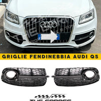 Griglie FENDINEBBIA Look RS per AUDI Q5 SUV, 8R Restyle 2012-2016 - TOTAL BLACK