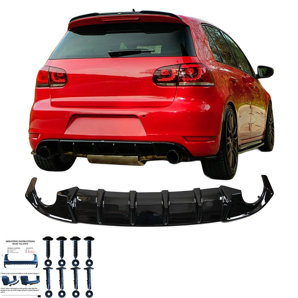 Diffusore posteriore per VW VOLKSWAGEN Golf MK6 GTI 2008-2012