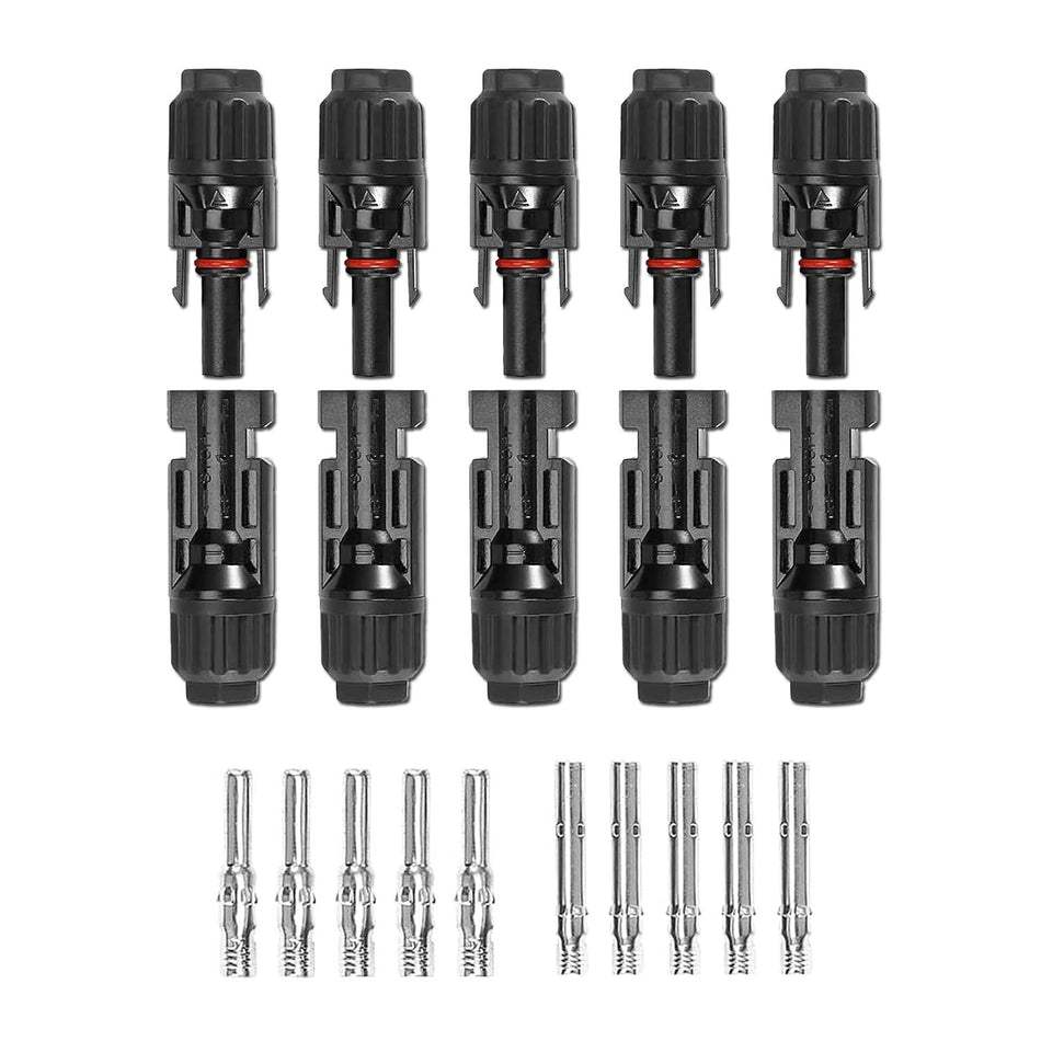 20 Connettori (10 Coppie) 30A Maschio Femmina Pannelli Solari Fotovoltaici - TOP