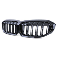 GRIGLIA Doppia Barra per BMW Serie 3 (2019-2022) G20 G21 pre-restyle NERO LUCIDO