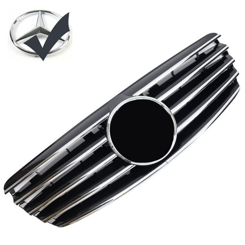 Griglia sportiva per Mercedes W211 S211 E 2002-2006 cromata nera AMG LOOK