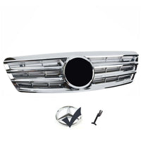 per Mercedes C W203 2000-2007 Griglia Radiatore Cromata Look AMG