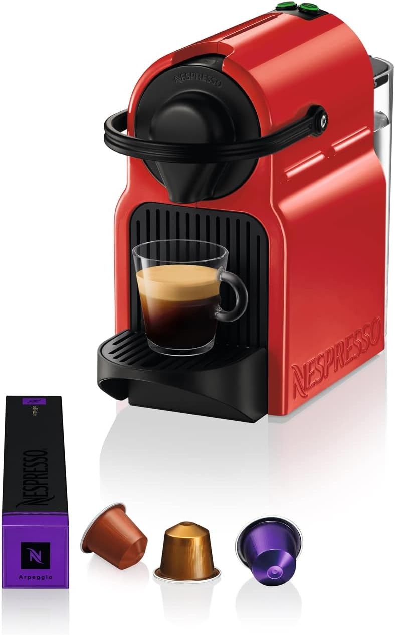 Krups Nespresso Inissia XN1005, Coffee Machine, Capsule Ruby Red