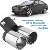 Doppi Terminali INOX Auto 62mm Curvati per scarichi marmitte✅da 3,8cm a 5,7cm