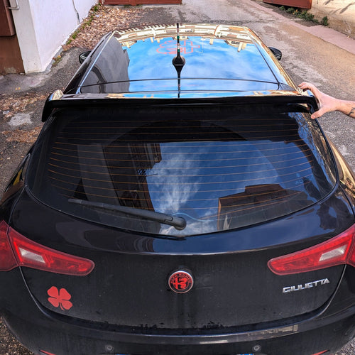 Spoiler Posteriore V2-EVO Tetto Alfa Romeo Giulietta / Mito Nero Lucido