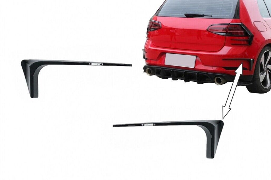 Divisori per paraurti posteriore Alette Finiture fendinebbia per VW Golf 7.5 (20