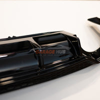 DIFFUSORE *RS-5 LOOK* per AUDI A5 dal 2017 per paraurti SLINE NERO LUCIDO ABS