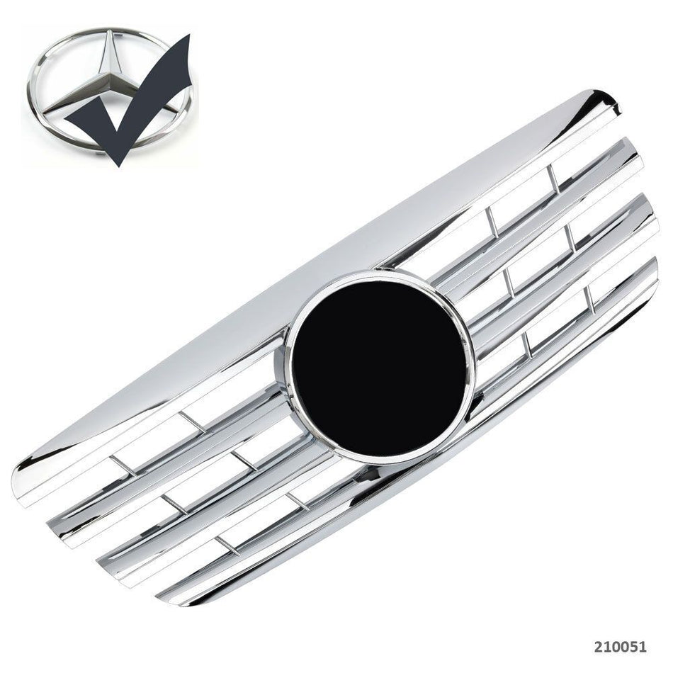 Griglia sportiva per Mercedes W210 S210 E 1999-2002 cromata AMG LOOK