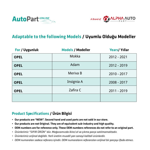 Barra Antennale per Chevrolet Cruze Opel Astra J Mokka