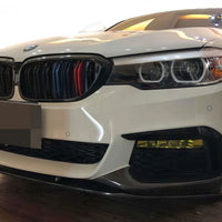 TOP Splitter Lama Spoiler Sotto Paraurti per BMW SERIE 5 G30 M5 LOOK Nero Lucido