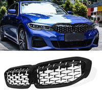 GRIGLIA M3 DIAMOND GLOSS per BMW Serie 3 G20 G21 Radiatore, Calandra Nero Silver
