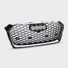 per AUDI A5 F5 2016-2019 Griglia Radiatore RS5 Look Nero Cromato