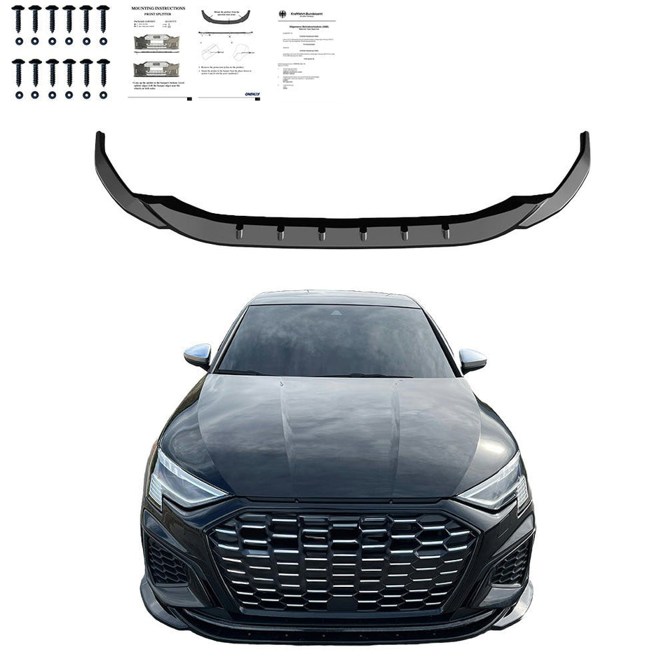 Splitter anteriore per AUDI A3 S-Line / S3 8Y (berlina / sportback) 2020-2024 v2
