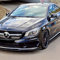 Spoiler per paraurti anteriore per Mercedes CLA45 C117 X117 (2013-2016) nero luc