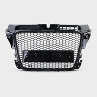 per AUDI A3 8P 8PA 2008-2012 Griglia RS3 Look Nero Lucido con PDC