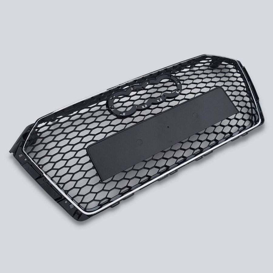 per AUDI A4 B9 2015-2019 Griglia Radiatore RS4 Look Nero Cromato