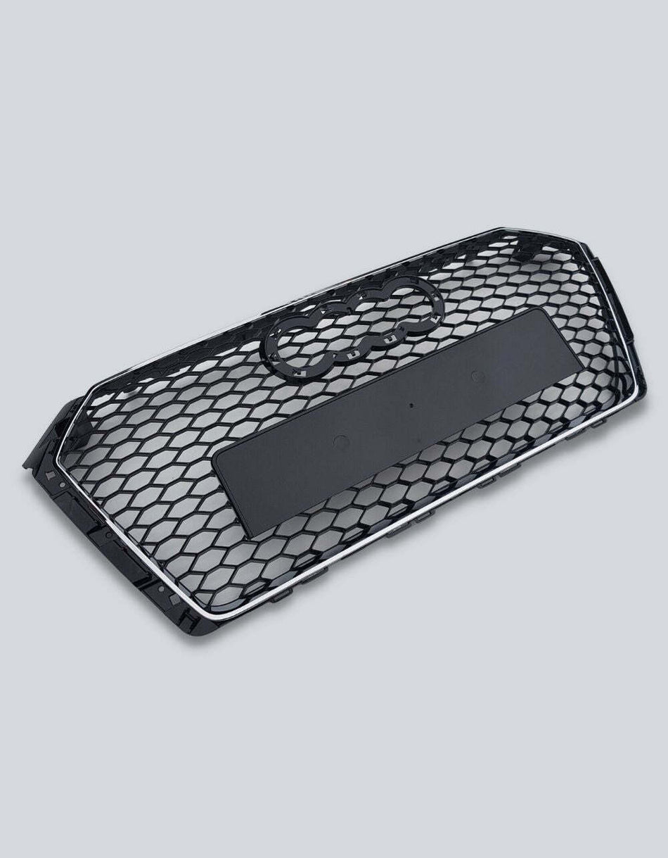 per AUDI A4 B9 2015-2019 Griglia Radiatore RS4 Look Nero Cromato