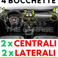 Set 4x Completo 2 LATERALI + 2 CENTRALI Bocchette Aria Fiat Fiorino Doblo Nemo