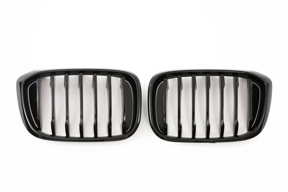 per BMW X3 X4 G01 G02 GRIGLIA DEL RADIATORE NERO LUCIDO