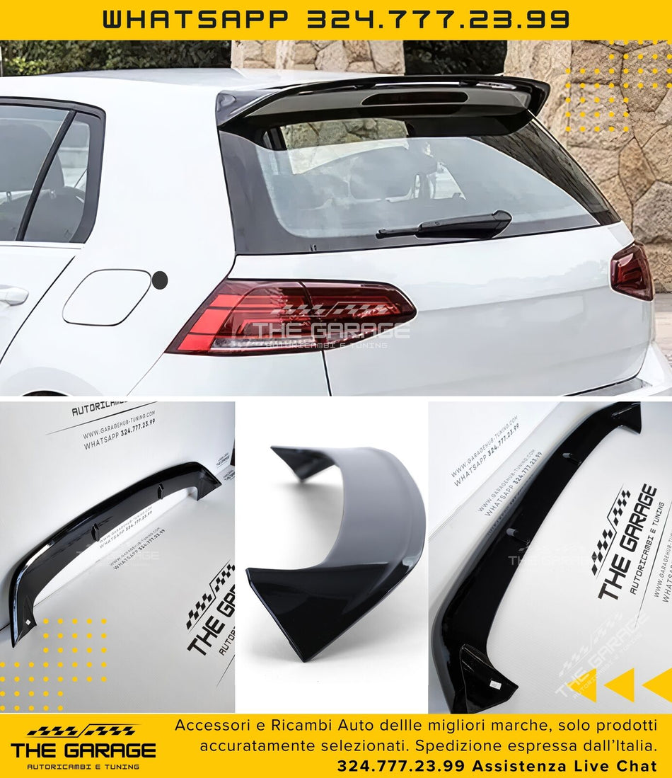 Spoiler Posteriore Sportivo per VW Golf 7, 7.5 (2013-2020) STANDARD Nero Lucido