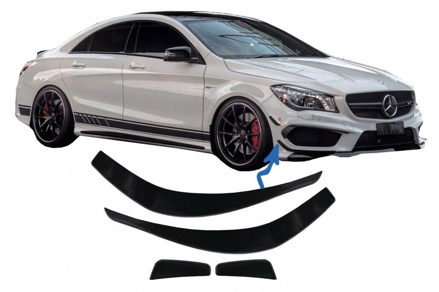 Pinne Splitter Paraurti Anteriore Aero per Mercedes CLA W117 C117 X117 (2013-201