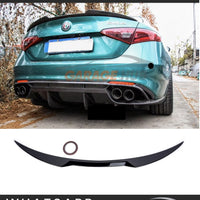 SPOILER Posteriore per ALFA ROMEO GIULIA Poliuretano QUALITA' A+++ NERO LUCIDO
