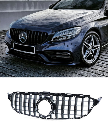 per Mercedes C205 Coupe 18-21 Griglia Anteriore Panamericana AMG – vista 3