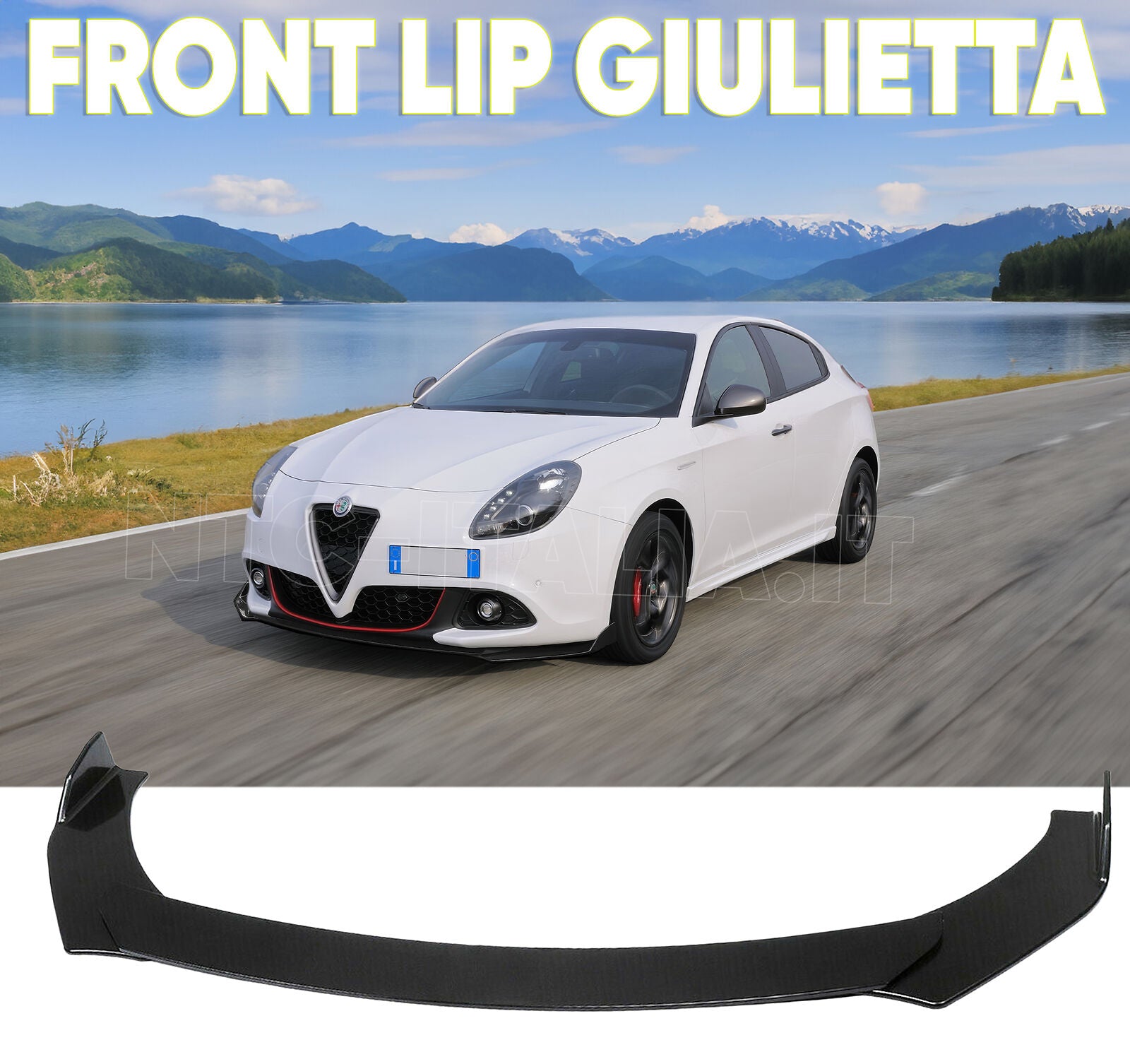 SOTTO PARAURTI LOOK VELOCE per ALFA ROMEO GIULIETTA LAMA SPLITTER FRONTALE – vista 7
