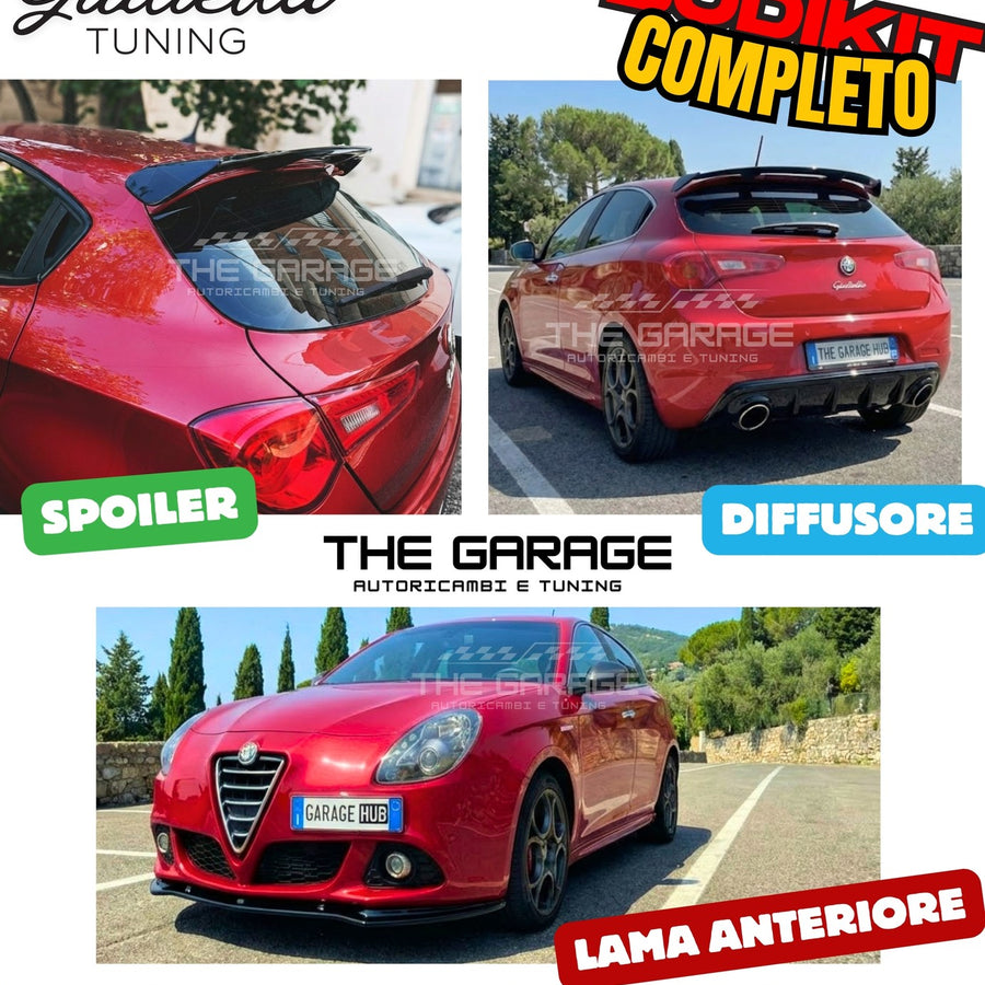 Bodykit Completo per Giulietta SPOILER + DIFFUSORE + LAMA / Stile Quadrifoglio