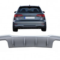 DIFFUSORE RS3 LOOK per Audi A3 8V SPORTBACK dal 2016-2019 (SOLO PER S-LINE) silv