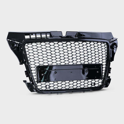 per AUDI A3 8P 8PA 2008-2012 Griglia RS3 Look Nero Lucido con PDC