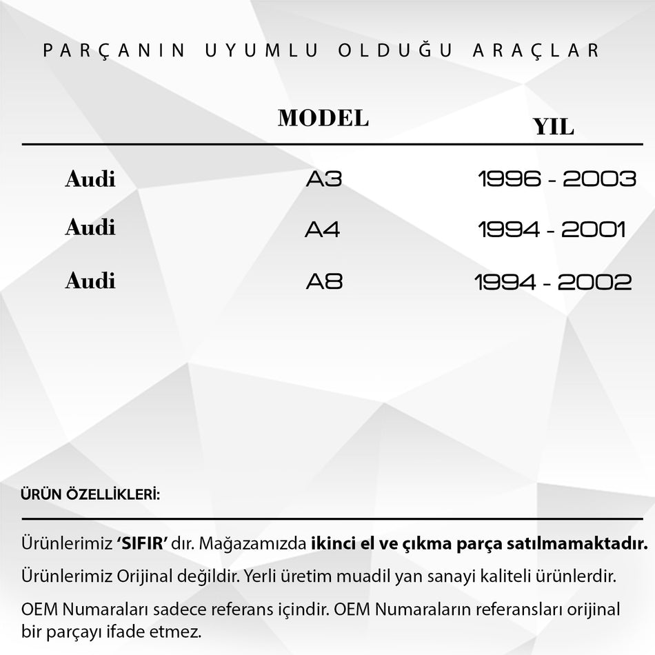 Frecce laterali per per Audi A3 A4 A8 1994-2003 – vista 2