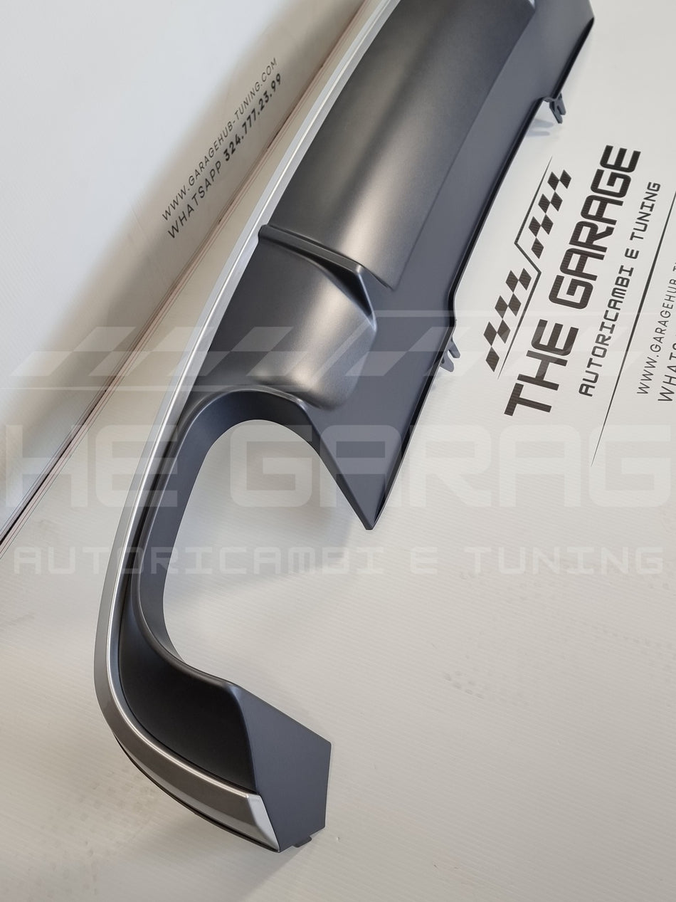 DIFFUSORE Posteriore RS4 per Audi A4 B9-8W (2015-2019) con Bordatura SILVER