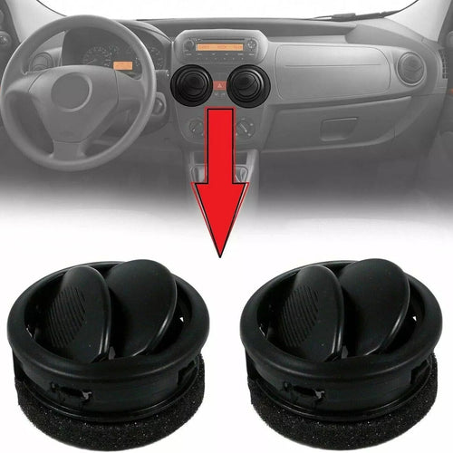 Set 2x Bocchette Griglia CENTRALE Aria Fiat Fiorino Doblo Nemo Climatizzatore AC