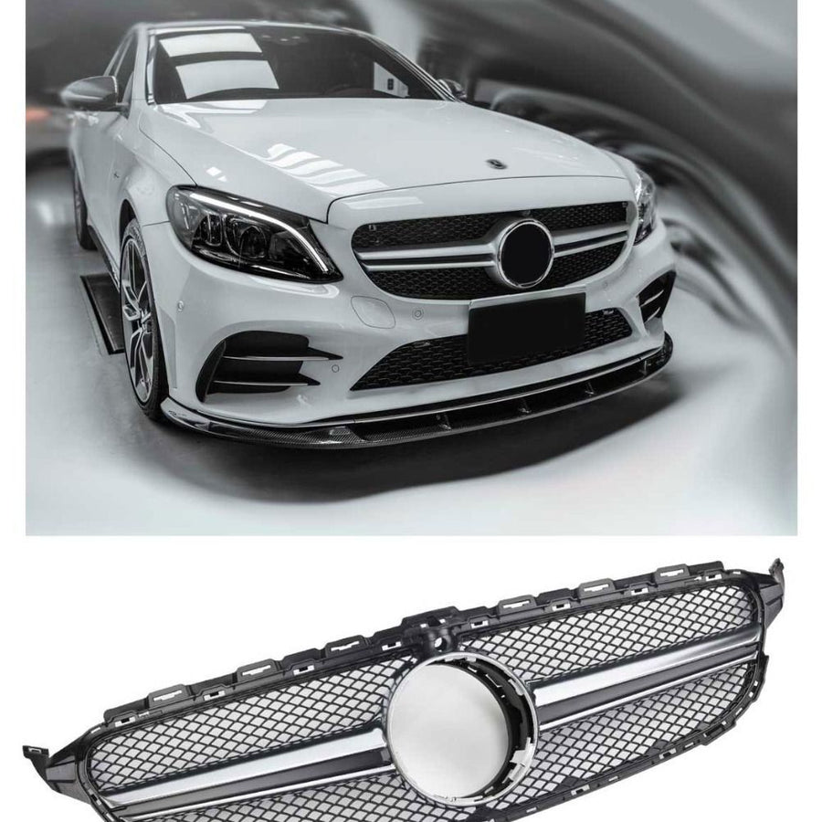 Mercedes C W205 S205 14-18 C63  Griglia Look AMG - C63 con supporto Camera 360°
