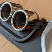 DIFFUSORE POSTERIORE DOPPI TERMINALI PER VW  POLO V 6R 2009-2017 SOTTO PARAURTI