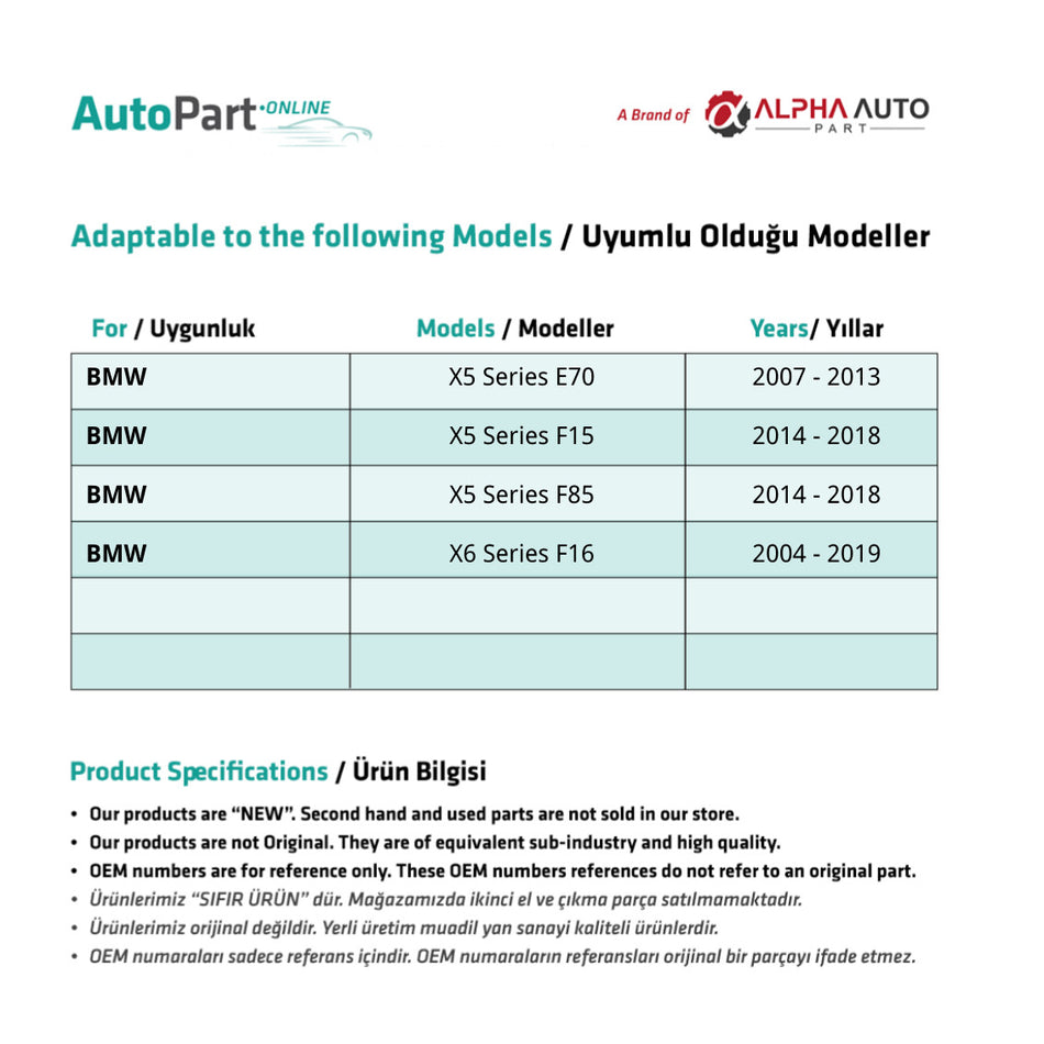Clip di fissaggio per tendina posteriore BMW Serie 5 F10 F11