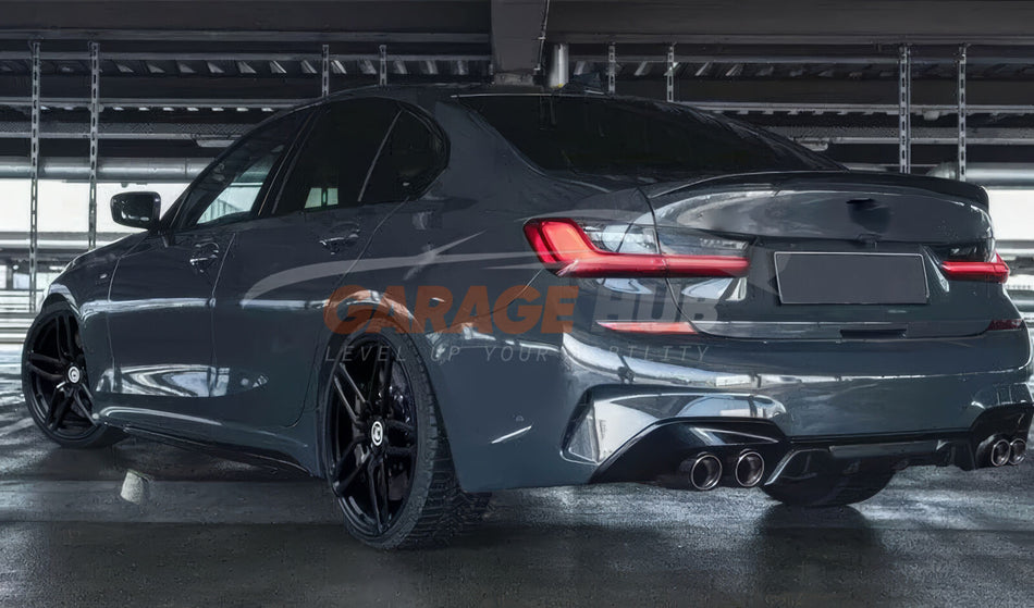 DIFFUSORE +2 TERMINALI INOX *Look M3* per BMW Serie 3 G20/G80M Performance