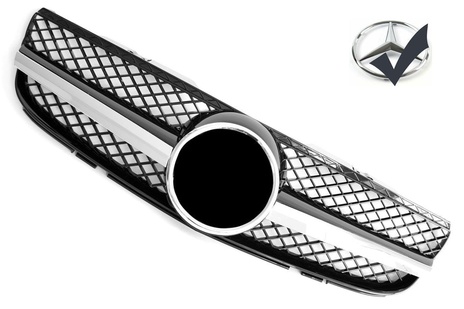 Griglia sportiva griglia per Mercedes R230 SL 2006-2008 cromo nero look AMG